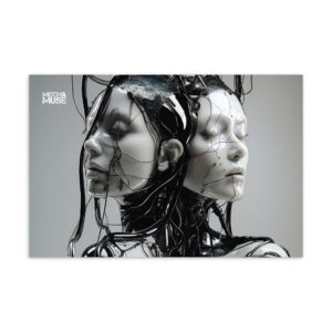 Gemini Postcard by Mecha Muse